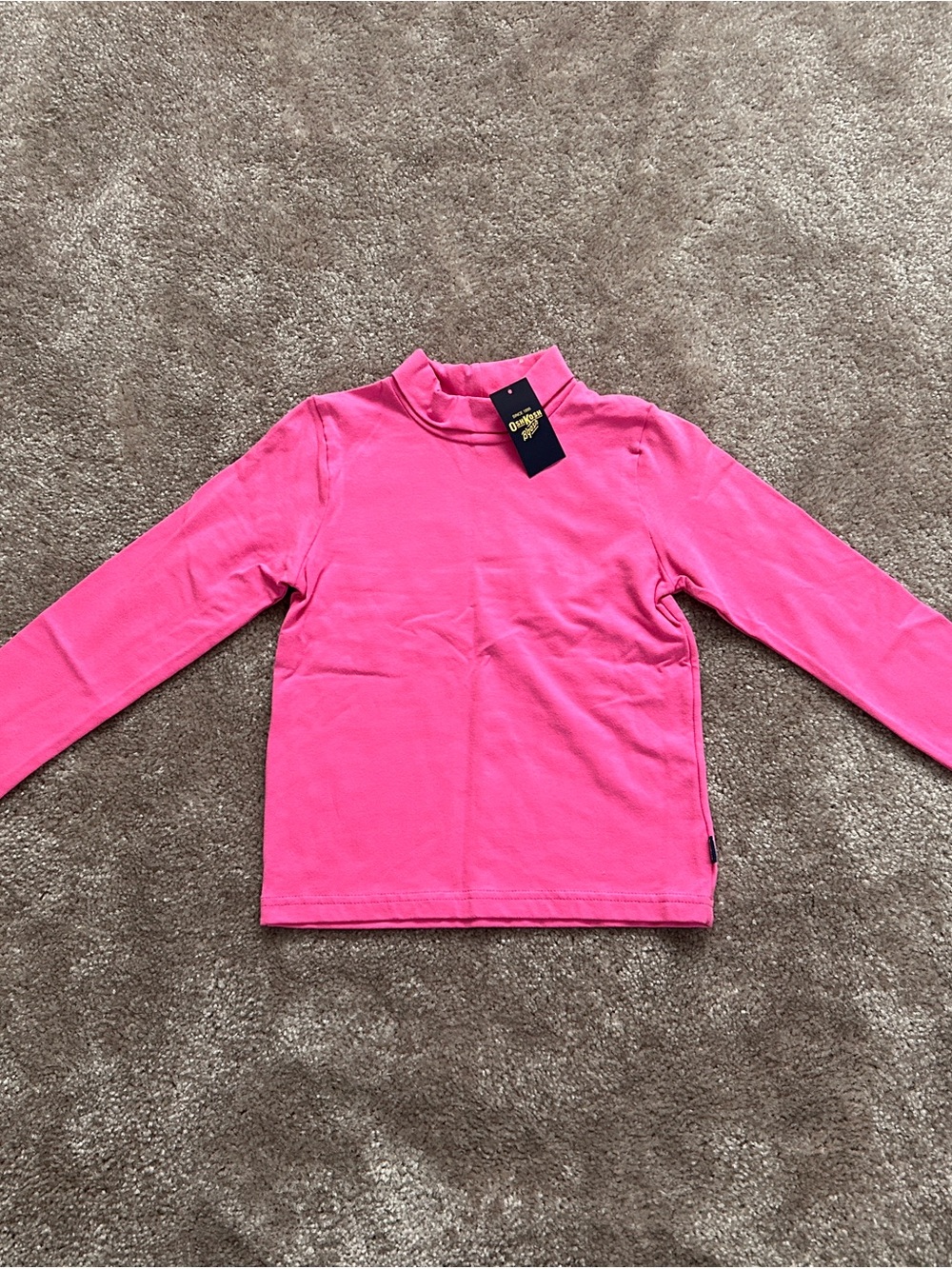 OshKosh B'gosh Girls' Hot Pink Long-Sleeve Mock Neck Top